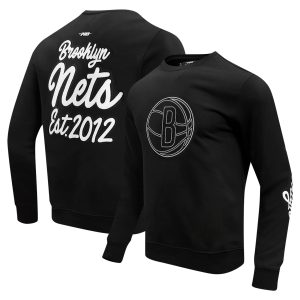 Pro Standard Exquisite Brooklyn Nets Black Paint the City Drop Shoulder Sweatshirt Be the first! Order this trendy jersey ahead of the crowd.