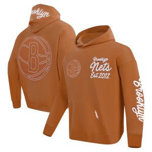 Pro Standard Brooklyn Elegant Nets Brown Paint the City Drop Shoulder Pullover Hoodie Perfect fit! Order this comfortable jersey.