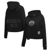 Pro Alluring Standard Brooklyn Nets Women's Black Jewels Cropped Pullover Hoodie Last chance! Grab this awesome jersey before it's gone for good.