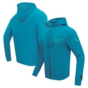 Pro Standard Charlotte Hornets Teal Triple Tonal DK Luxurious Full Zip Hoodie Jacket For the true fans! Secure this authentic jersey now.