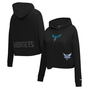 Pro Standard Charlotte Unique Hornets Women's Black Jewels Cropped Pullover Hoodie Hurry! Exclusive offer. Get your hands on this outstanding jersey right away.