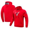 Pro Standard Chicago Bulls Red Split Logo Pullover Top - notch Hoodie Don't be left out! Get this stylish jersey and show your team pride.
