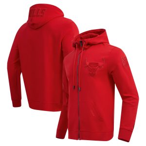 Pro Standard Chicago Bulls Red Triple Tonal DK Full Delightful Zip Hoodie Jacket Limited stock! Be quick and grab this must - have jersey to support your team.
