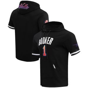 Pro Standard High - quality Devin Booker Phoenix Suns Black 2023/24 City Edition Name & Number Short Sleeve Pullover Hoodie Sports enthusiasts
