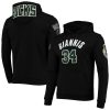 Pro Standard Giannis Antetokounmpo Luxurious Milwaukee Bucks Black Player Pullover Hoodie Collectors