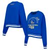Pro Standard Golden State Warriors Women's Royal Stylish Area Code Cropped Pullover Sweatshirt Time - sensitive! Order now before the deal expires.