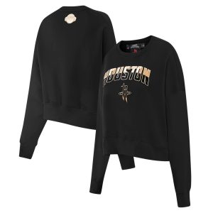 Pro Standard Houston Fabulous Rockets Women's Black Glam Cropped Pullover Sweatshirt For a short time only! Don't miss out on this fantastic jersey.