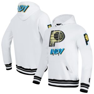 Pro Standard Indiana Pacers White 2024/25 City Edition Pullover Hoodie Fantastic Celebrate your team! Order this commemorative jersey.
