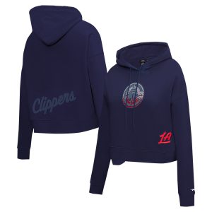 Pro Standard LA Clippers Women's Navy Jewels Cropped Pullover Classy Hoodie High - demand item! Order this sought - after jersey immediately.