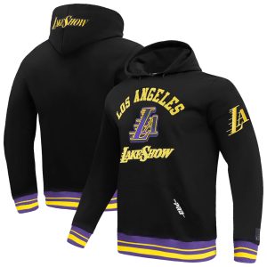 Pro Standard Captivating Los Angeles Lakers Black 2024/25 City Edition Pullover Hoodie Sports fans
