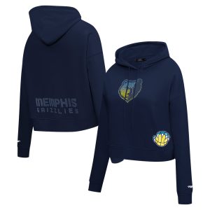 Pro Standard Memphis Grizzlies Women's Navy Jewels Delightful Cropped Pullover Hoodie Limited edition! Don't miss your chance to own this unique jersey.