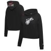 Pro Standard Miami Remarkable Heat Women's Black 2023/24 City Edition Cropped Pullover Hoodie High - demand item! Order this sought - after jersey immediately.
