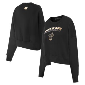Pro Standard Miami Heat Women's Black Enchanting Glam Cropped Pullover Sweatshirt For the true fans! Secure this authentic jersey now.