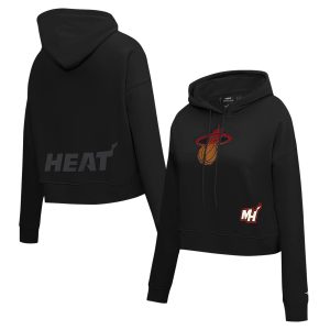 Pro Standard Remarkable Miami Heat Women's Black Jewels Cropped Pullover Hoodie Proven quality! Invest in this reliable jersey.