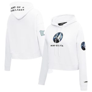 Pro Standard Minnesota Timberwolves Women's White 2024/25 City Luxurious Edition Chenille Applique Cropped Pullover Hoodie Last chance! Grab this awesome jersey before it's gone for good.
