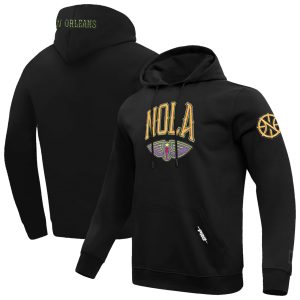 Pro Standard Exquisite New Orleans Pelicans Black 2024/25 City Edition Pullover Hoodie Flash sale! Snag this great jersey at a discounted price.