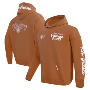 Pro Standard Terrific New Orleans Pelicans Brown Paint the City Drop Shoulder Pullover Hoodie For a short time only! Don't miss out on this fantastic jersey.
