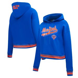 Pro Standard Enchanting New York Knicks Women's Blue Script Tail Cropped Pullover Hoodie Fan favorite! Join thousands who love this premium jersey.