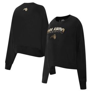Pro Standard Orlando Magic Women's Black Glam Cropped Pullover Terrific Sweatshirt Show your dedication! Own this special jersey for your team.