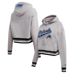 Pro Prime Standard Orlando Magic Women's Heather Gray Script Tail Cropped Pullover Hoodie Hurry! Exclusive offer. Get your hands on this outstanding jersey right away.