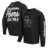 Pro Standard Philadelphia 76ers Black Paint the City Superior Drop Shoulder Sweatshirt Perfect fit! Order this comfortable jersey.