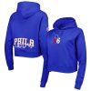 Pro Standard Philadelphia 76ers Women's Royal Classic Fleece Captivating Cropped Pullover Hoodie Flash sale! Snag this great jersey at a discounted price.