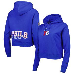 Pro Standard Philadelphia 76ers Women's Royal Classic Fleece Captivating Cropped Pullover Hoodie Flash sale! Snag this great jersey at a discounted price.