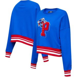 Pro Standard Philadelphia 76ers Women's Royal Mash Up Pullover Sweatshirt Stunning Perfect fit! Order this comfortable jersey.