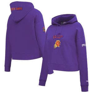 Pro Phenomenal Standard Phoenix Suns Women's Purple 2024/25 City Edition Cropped Pullover Hoodie Team spirit! Show it off with this awesome jersey.