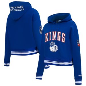 Pro Standard Sacramento Kings Premium Women's Blue 2024/25 City Edition Cropped Pullover Hoodie Collector's item! A rare addition to any collection.