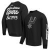 Pro Standard San Antonio Spurs Black Paint the City Drop Shoulder Sweatshirt Unique Sports enthusiasts