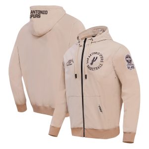 Pro Standard San Antonio Spurs Khaki Exceptional Hybrid Full Zip Hoodie Exclusive design! Own a jersey like no other.