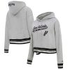 Pro Standard San Antonio Spurs Women's Heather Gray Dashing Script Tail Cropped Pullover Hoodie Limited edition! Don't miss your chance to own this unique jersey.