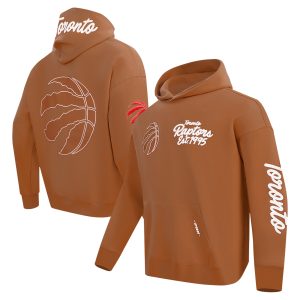 Pro Standard Toronto Raptors Brown Paint Delightful the City Drop Shoulder Pullover Hoodie Retailers