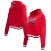 Pro Standard Washington Wizards Women's Red Script Stunning Tail Cropped Pullover Hoodie Collector's item! A rare addition to any collection.