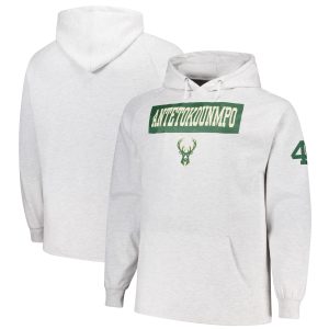 Profile Giannis Antetokounmpo Milwaukee Bucks Ash Big & Tall Player Double Face Unique Tri Blend Pullover Hoodie Time - sensitive! Order now before the deal expires.