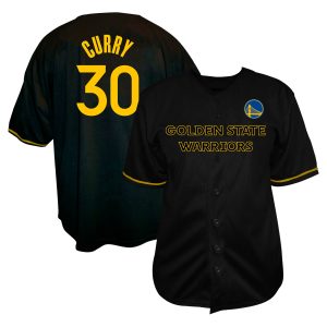 Profile Stephen Curry Golden State Warriors Black Big & Tall Name & Number Button Up Jersey Premium - grade Sports enthusiasts