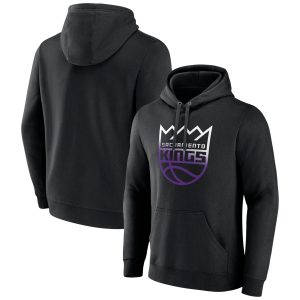 Sacramento Kings Black Gradient Logo Pullover Hoodie Classy For the true fans! Secure this authentic jersey now.
