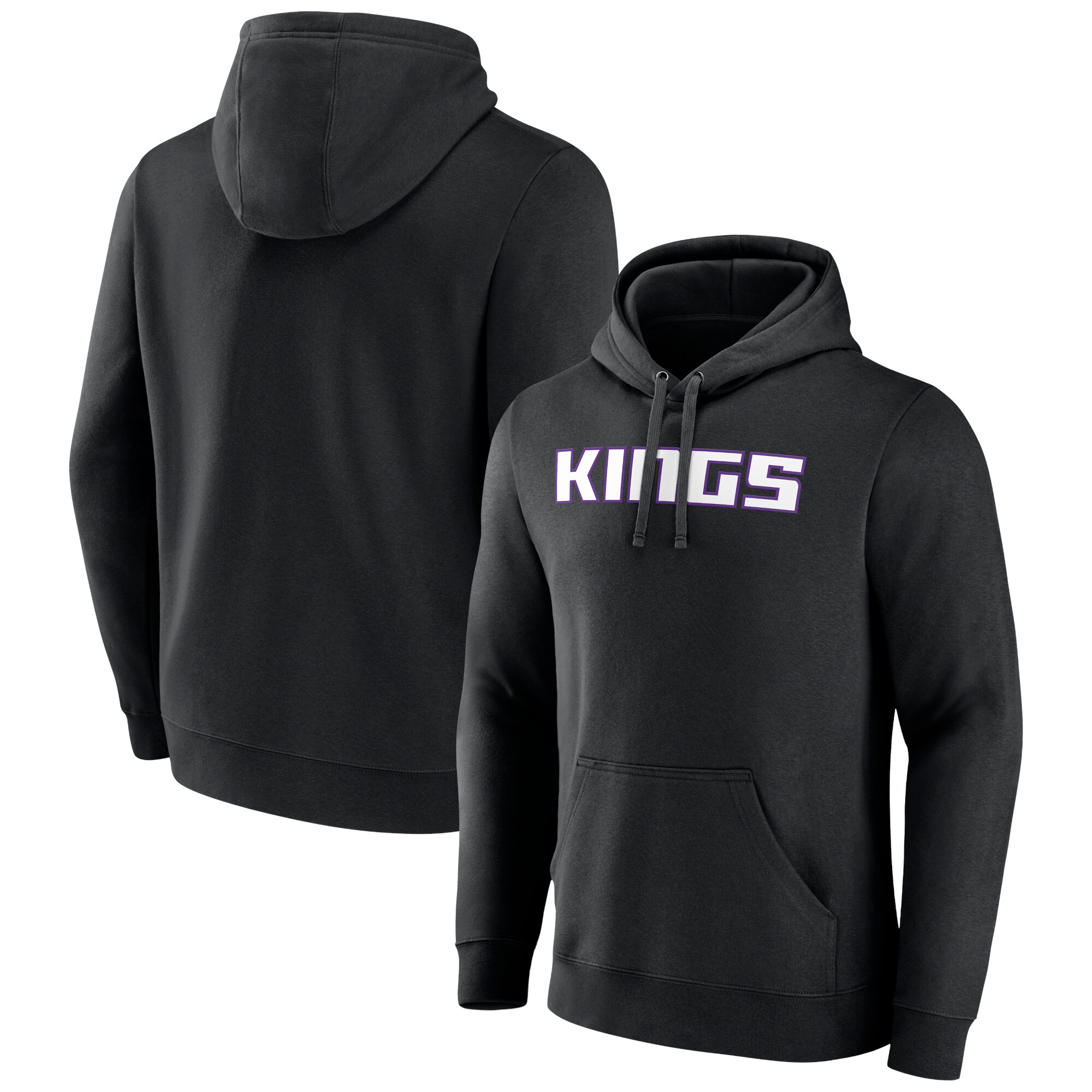 Sacramento Kings Black Wordmark Team Logo Pullover Hoodie Enchanting Exclusive design! Own a jersey like no other.