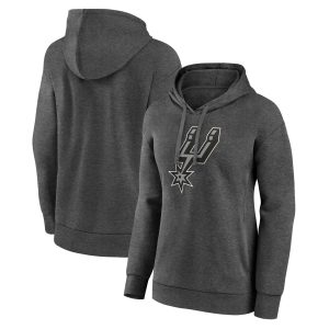 San Enchanting Antonio Spurs Women's Charcoal Primary Logo Pullover Hoodie Experience luxury! Order this high - end jersey.