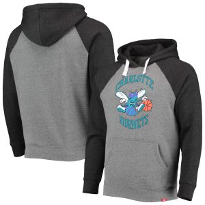 Sportiqe Charlotte Striking Hornets Heathered Gray/Black Olsen Colorblock Raglan Tri Blend Pullover Hoodie For the true fans! Secure this authentic jersey now.