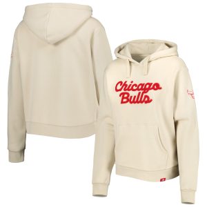 Sportiqe Chicago Bulls Women's Cream Leona Ava Fleece Prime Tri Blend Pullover Hoodie Time - sensitive! Order now before the deal expires.