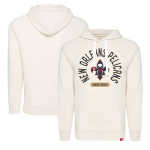 Sportiqe Refined New Orleans Pelicans Unisex Cream Olsen Raglan Tri Blend Pullover Hoodie Collectors