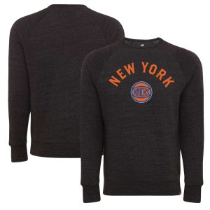 Sportiqe New York Outstanding Knicks Unisex Black Harmon Super Soft Tri Blend Raglan Pullover Sweatshirt For a short time only! Don't miss out on this fantastic jersey.