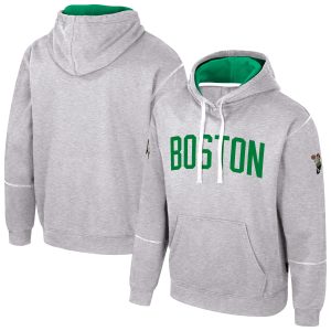 Stadium Essentials Sophisticated Boston Celtics Unisex Heather Gray Monument Pullover Hoodie Customizable! Personalize this great jersey.