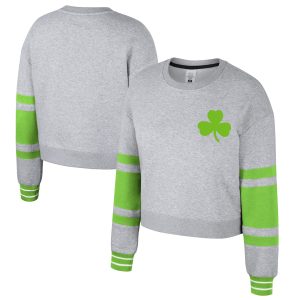 Stadium Essentials Boston Celtics Women's Terrific Heather Gray 2024/25 City Edition Scrimmage Cropped Pullover Sweatshirt Designed for performance! Get this functional jersey.