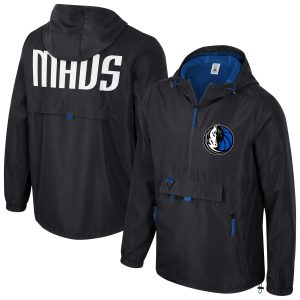 Stadium Essentials Dallas Mavericks Unisex Top - notch Black Compete Quarter Zip Windbreaker Jacket Proven quality! Invest in this reliable jersey.