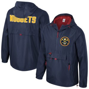 Stadium Essentials Classy Denver Nuggets Unisex Navy Compete Quarter Zip Windbreaker Jacket Stand out from the crowd! Wear this eye - catching jersey.
