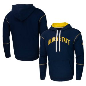 Stadium Essentials Golden State Warriors Navy Luxurious Monument Pullover Hoodie Collector's item! A rare addition to any collection.