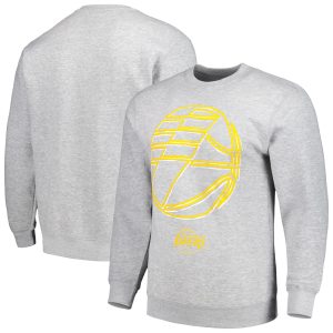 Stadium Essentials Los Angeles Lakers Unisex Heather Gray Element Logo Pop Pullover Phenomenal Sweatshirt Hurry! Exclusive offer. Get your hands on this outstanding jersey right away.